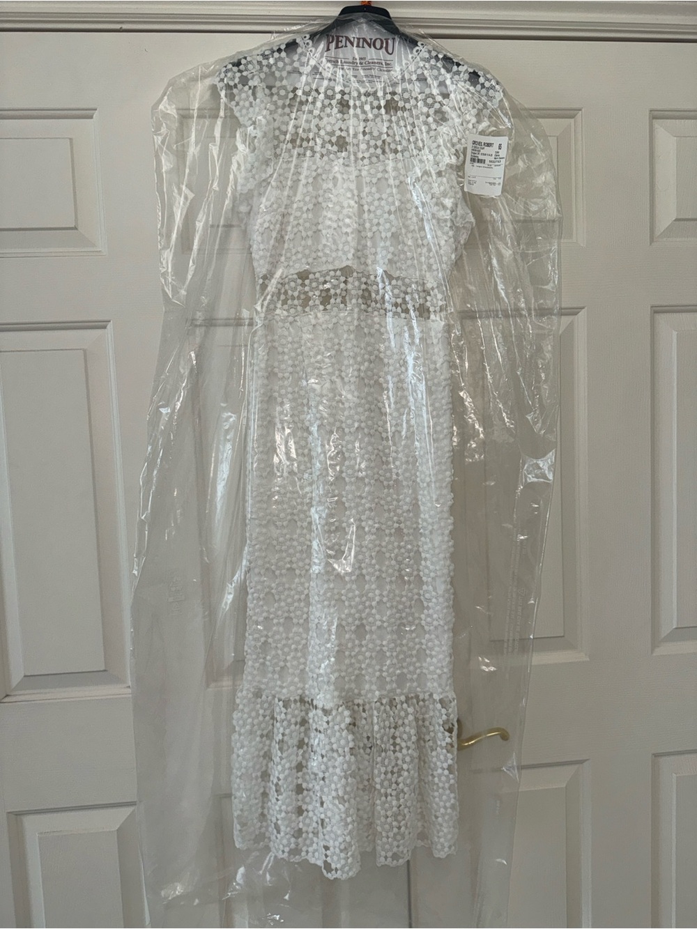 White Crochet Midi Dress - Picture 14 of 16
